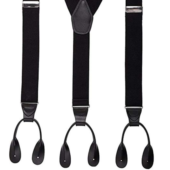 Mens Button End Suspenders 49'' Adjustable - Picture 1 of 5
